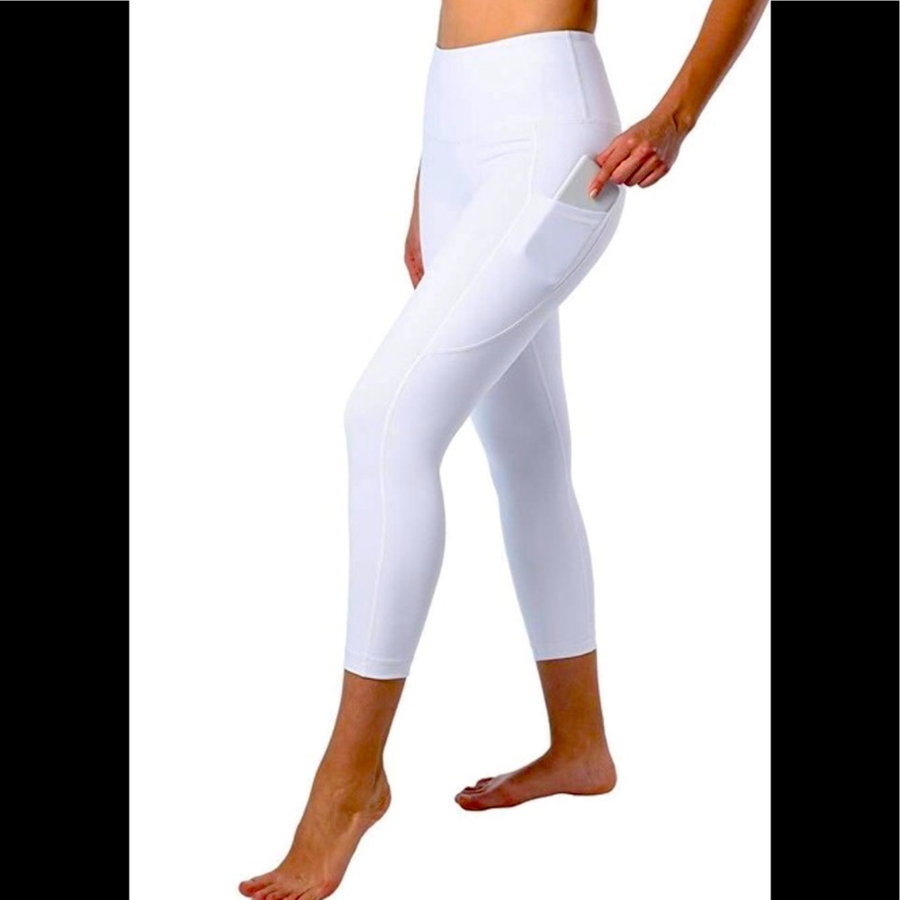 White 90 degree by reflex squat proof  leggings